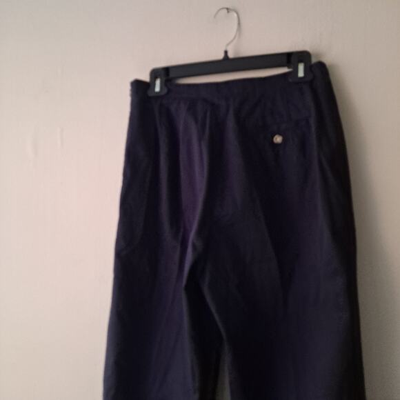 Talbots Wrinkle Resistant Cotton Pants Pull On Tapered Ankle Black Women Sz 10L - Picture 6 of 9